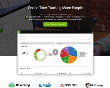 Online time tracking