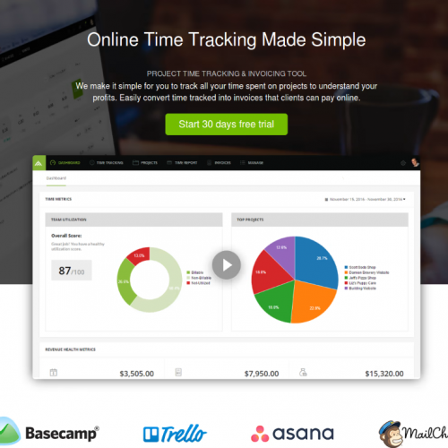 Online time tracking